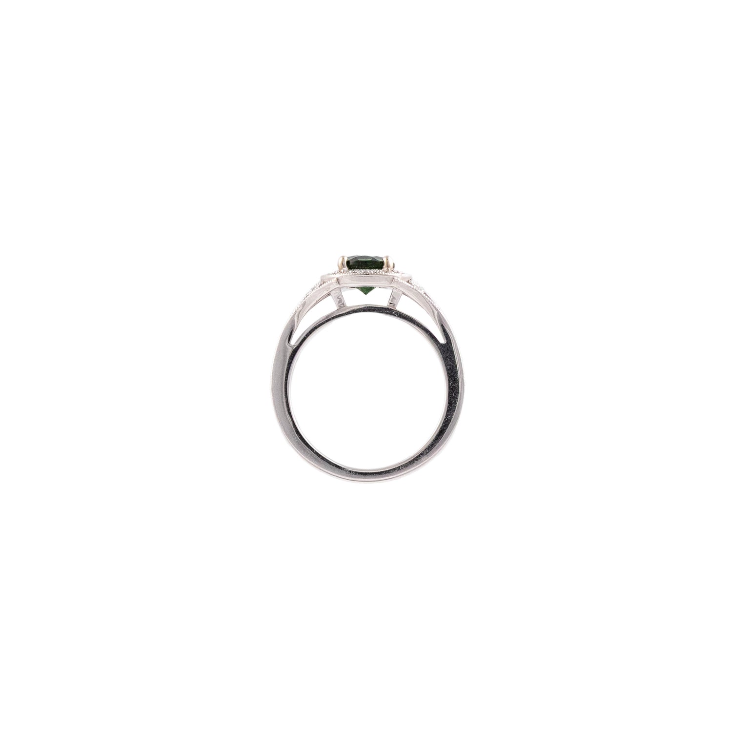 Green Tourmaline & Diamond Ring