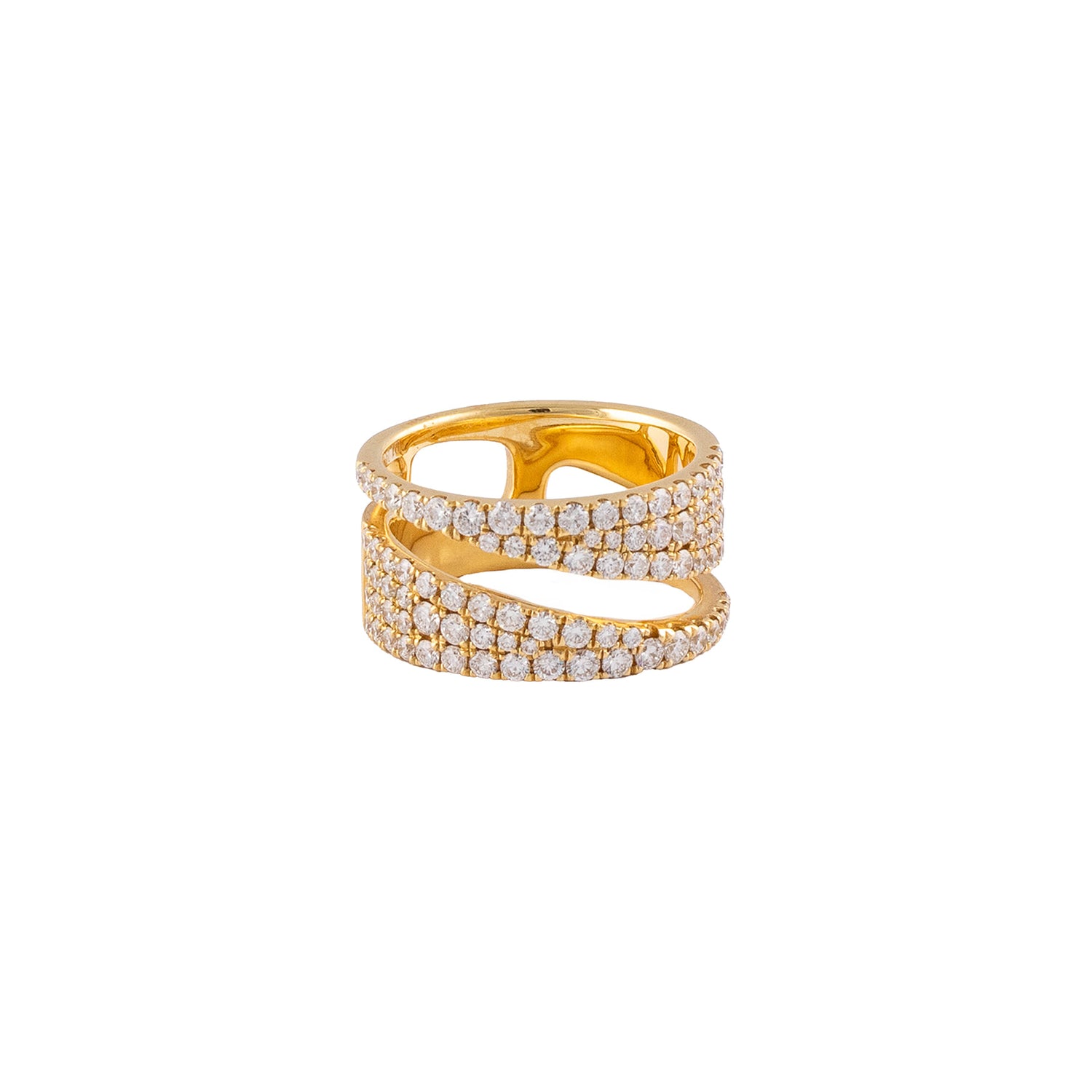 Zero-Space Diamond Fashion Ring