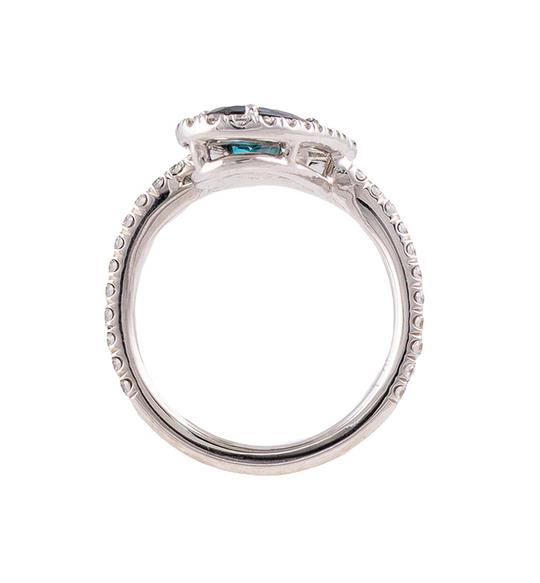 Green Tourmaline & Diamond Fashion Ring by Uneek