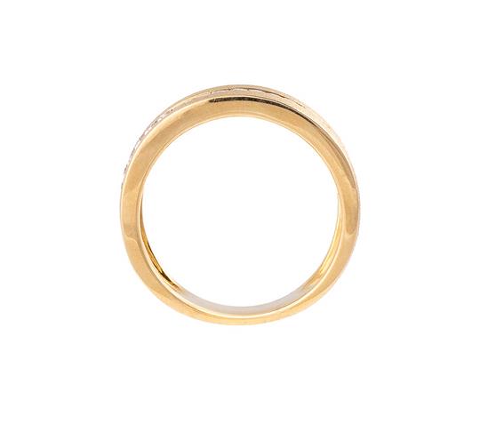 Brushed Gold Diamond Band