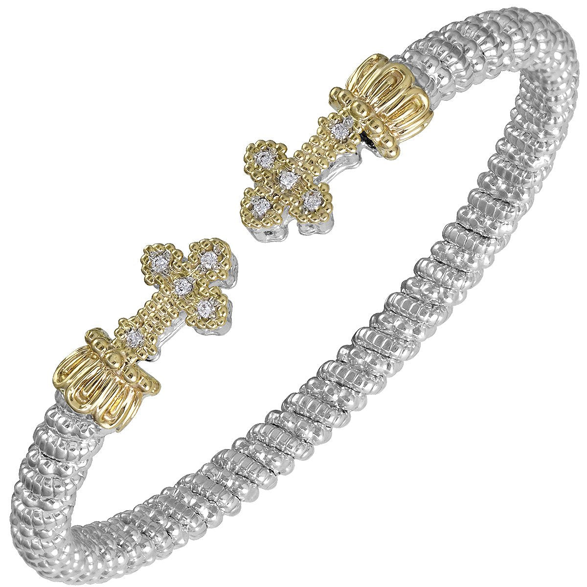 ALWAND VAHAN 0.10CT DIAMOND CROSS BRACELET