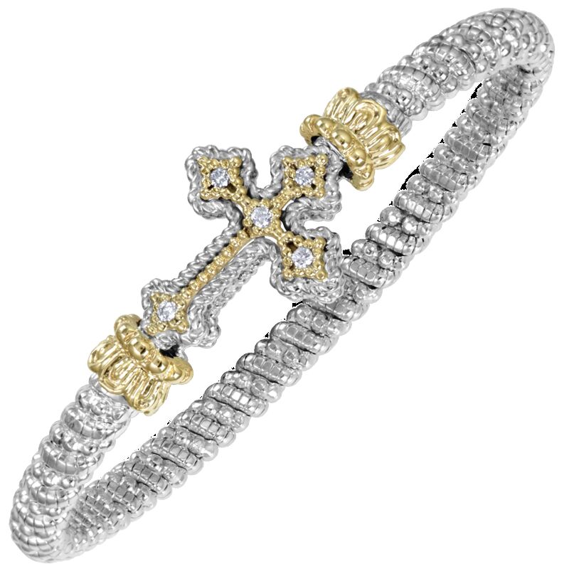 VAHAN 4mm Stackable Cross Bracelet