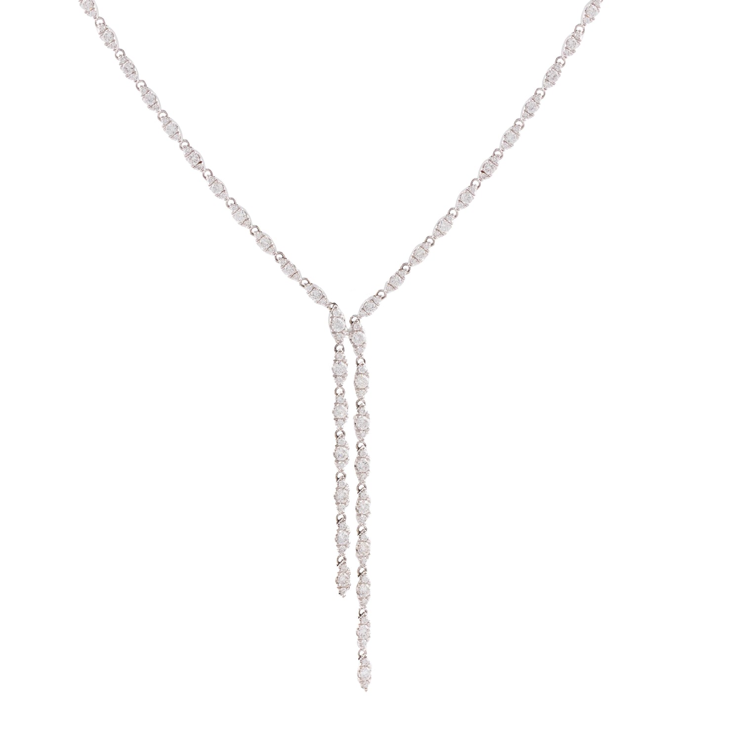 14KT White Gold Diamond Necklace