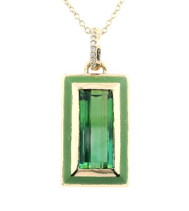 Green Tourmaline Gemstone Necklace