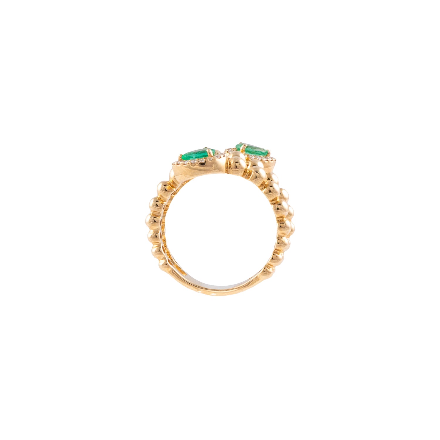 14kt Gold Emerald & Diamond Ring
